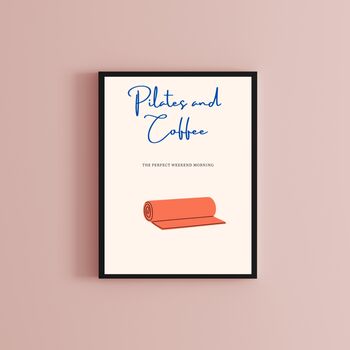 A4 Art Print, Pilates And Coffee, 3 of 5