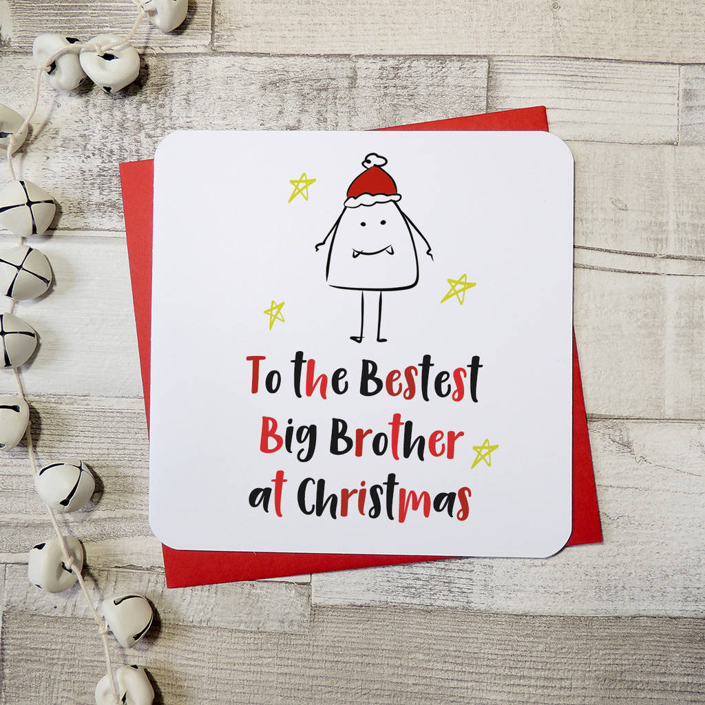 Bestest Big Brother Funny Christmas Card