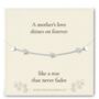 Loss Of Mum Gift With A Gold Plated Or Silver Plated Star Bracelet And Card, thumbnail 3 of 6