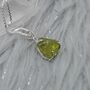 Raw Peridot Sterling Silver Pendant Necklace, thumbnail 6 of 12