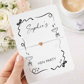Pearls And Prosecco Hen Party Bracelet Favour, 6 of 9
