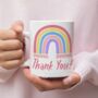 Thank You Rainbow Personalised Mug, thumbnail 1 of 3