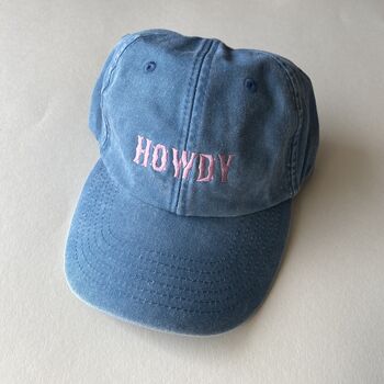 Howdy Slogan Baseball Cap, 6 of 6