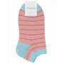 Grid Cream And Dash Pink Women's Trainer Socks Bundle, thumbnail 7 of 8