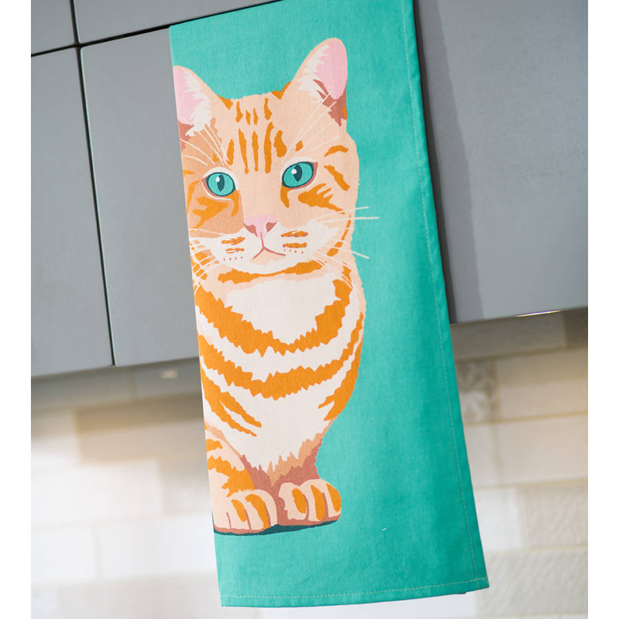 Marmalade The Cat Cotton Tea Towel By Ulster Weavers