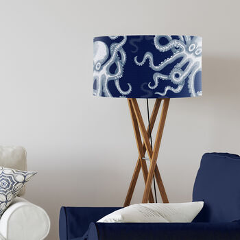 Octopus Lamp Shade, Random Blue On White, 9 of 9