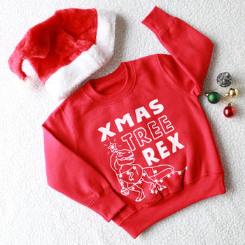 T Rex Kids Christmas Jumper / Sweater, 3 of 5