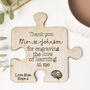 Personalised Wooden Puzzle Piece Teacher Coaster, thumbnail 2 of 4