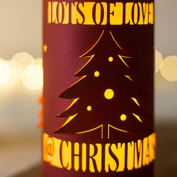 Personalised Lantern Sending Lots Of Love For Christmas, 6 of 6