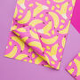 Pink Banana Fruit Birthday Wrapping Paper, thumbnail 2 of 3