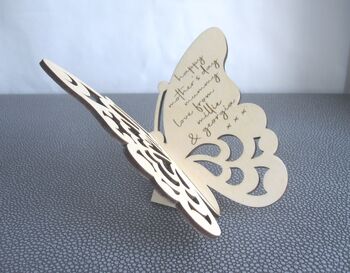 Wooden 3D Butterfly Mother's Day Card, 2 of 5