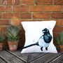 Inky Magpie Water Resistant Outdoor Garden Cushion, thumbnail 2 of 8