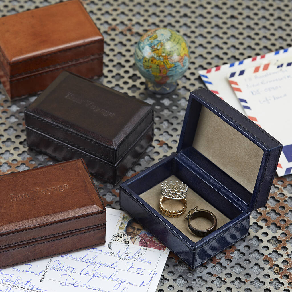Personalised Leather Travel Cufflink Box By Life Of Riley