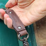 Personalised Leather Keyring Clip + No Touch Tool, thumbnail 8 of 11