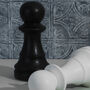 G Decor White And Black Chess Pawn Decorative Statues, thumbnail 2 of 5