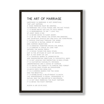 Personalised Wedding Or Anniversary Print Marriage Poem, 3 of 3