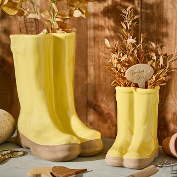 Personalised Little And Large Welly Planters Easter Gift Set, 2 of 9