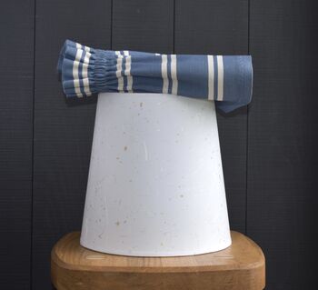 Dolly Blue Striped Scrunchie Lampshade, 3 of 3