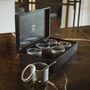 Tea Boxes Black Bamboo With High Quality Tins And Spoons, thumbnail 1 of 6