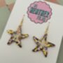 Shimmering Shore Large Starfish Glitter Resin Earrings, thumbnail 6 of 8