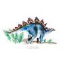 Stegosaurus Hand Painted Greetings Card, thumbnail 2 of 2