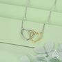 Sterling Silver Interlocking Heart Necklace, thumbnail 3 of 12