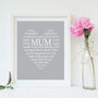 Mother Of The Bride/Groom Personalised Print, thumbnail 2 of 4