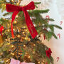 Luxury Personalised Velvet Christmas Tree Bow, thumbnail 2 of 9