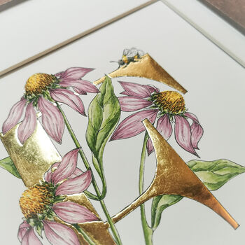 E Is For Echinacea Gilded Initial Print, 6 of 7