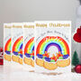 Rainbow Family Name Christmas Card Pack Of Eight, thumbnail 1 of 11