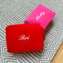 Monogram Quilted Pink And Red Cosmetic Bag, thumbnail 4 of 7