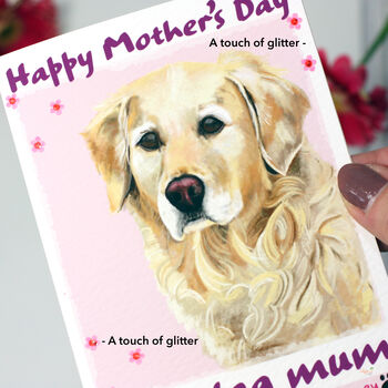 Golden Retriever Mother's Day Card, 2 of 7