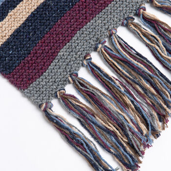 College Scarf Knitting Kit Moody Blues, 5 of 10