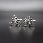 Bicycle Cufflinks Silver Bike Cufflinks For Cyclists Gift For Him, thumbnail 1 of 6