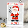 Personalised Santa Baby 1st Christmas Card, thumbnail 2 of 10