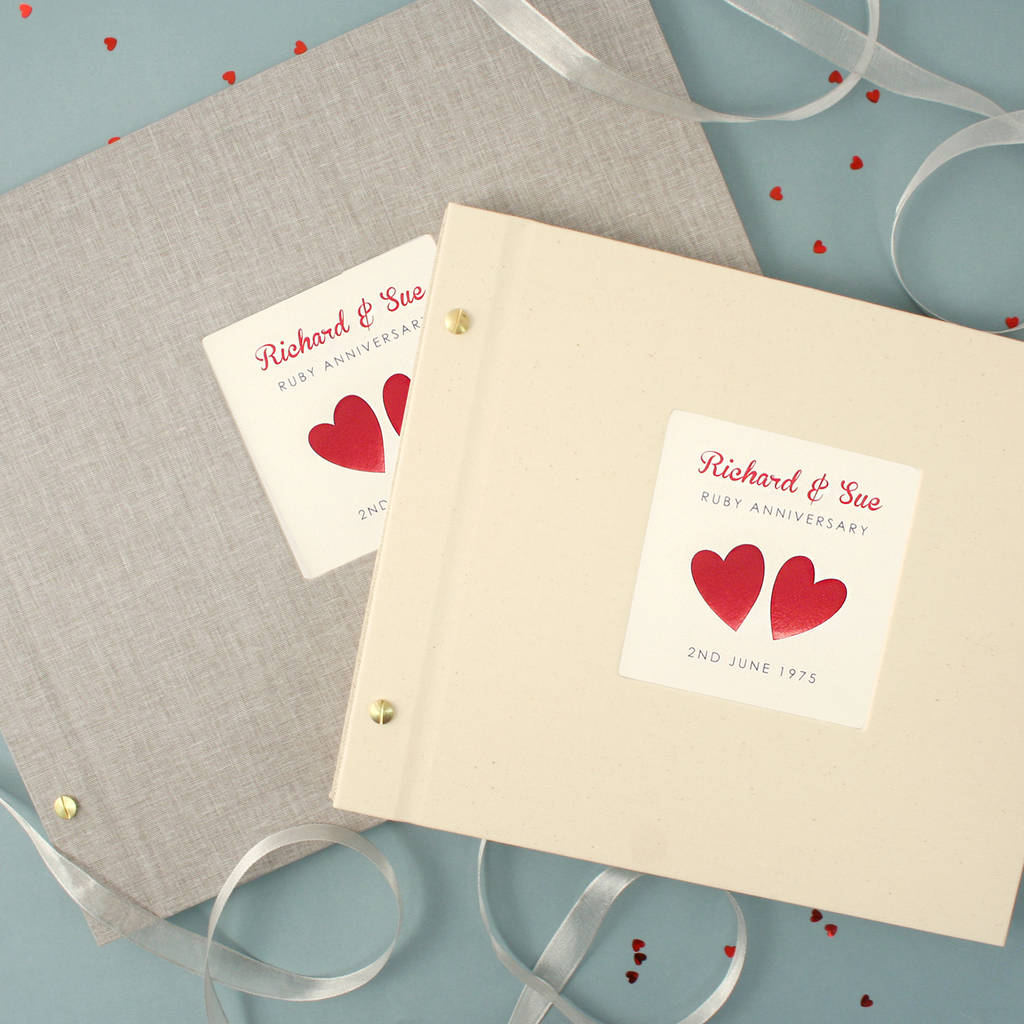 Personalised Ruby Wedding Anniversary Photo Album By Made By Ellis