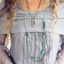 Long Amethyst And Emerald Necklace, thumbnail 4 of 12