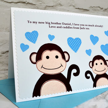 'New Big Brother' Personalised Baby Card, 2 of 3