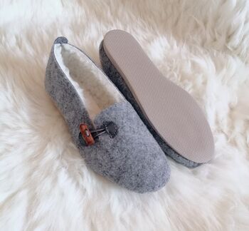 Felt Ballerina Slippers With Toggle, 4 of 6