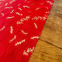 Red And Gold Chiffon Holly Leaves Christmas Table Runner 28cm X 3m, thumbnail 4 of 4
