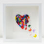 Framed Personalised Butterfly Heart Christening Gift, thumbnail 5 of 6