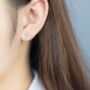 Sterling Silver Treble Clef Stud Earrings, thumbnail 2 of 6