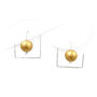 Minimal Wire Drop Earrings | Mini Labyrinth Ball, thumbnail 2 of 3