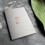 'Mr And Mr' Rose Gold Foil Wedding Card, thumbnail 1 of 8