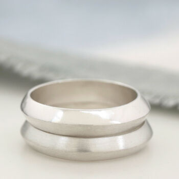 Sterling Silver Plain Band Rings. Silver Wedding Band, 8 of 9