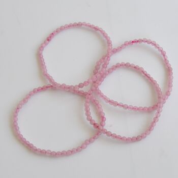 Dainty Rose Quartz Crystal Bracelet For Love, 4 of 5