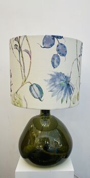 Olive 29cm Recycled Handmade Glass Table Lamp, 4 of 9