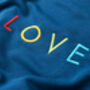 'Love' Embroidered Children's Organic Sweatshirt, thumbnail 4 of 7