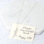 Sterling Silver And Cubic Zirconia 50th Birthday Leaves Necklace, thumbnail 2 of 5