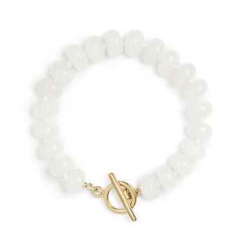 White Beaded Charm Two In One Necklace And Bracelet, 2 of 3